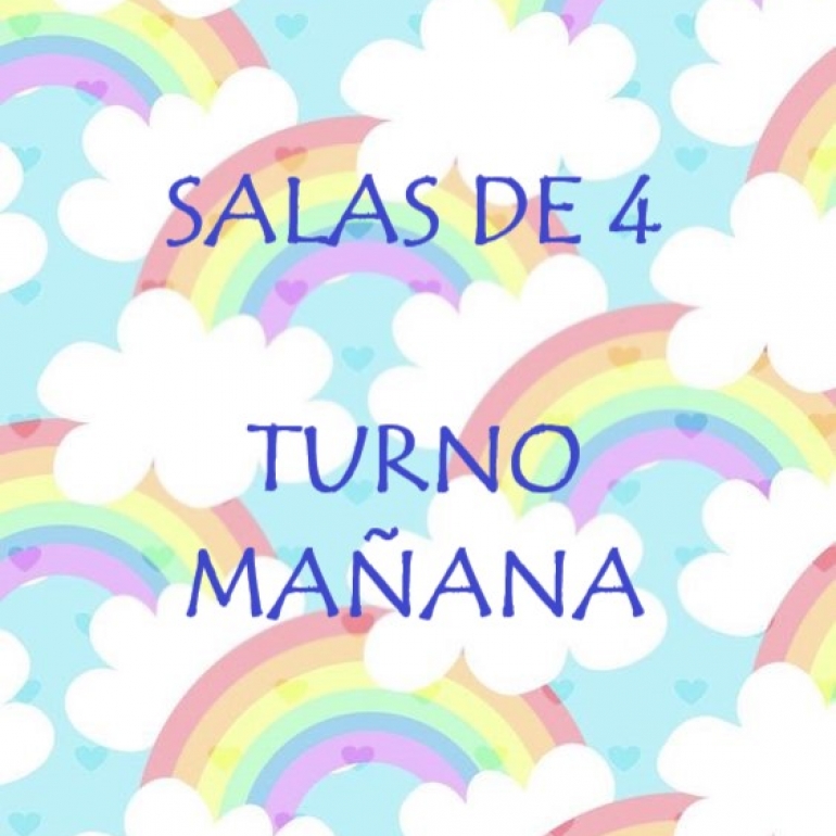 SECCIONES 4 AÑOS TURNO MAÑANA