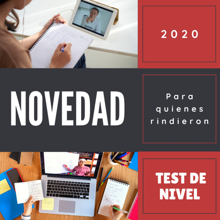 A los alumnos que rindieron TEST DE NIVEL